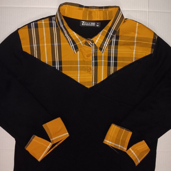 7TH AVENUE NY & COMPANY KNIT/ WOVEN TOP - Picture 7 of 13